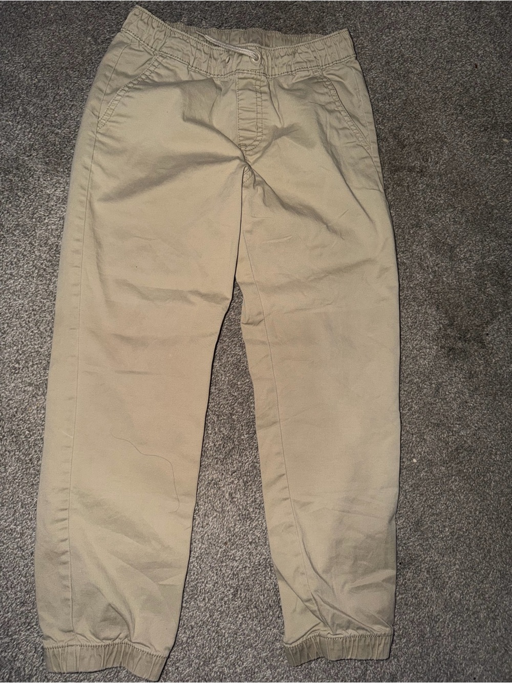 Target Boys Khaki Elastic-Cuff Chino Pants - Beige